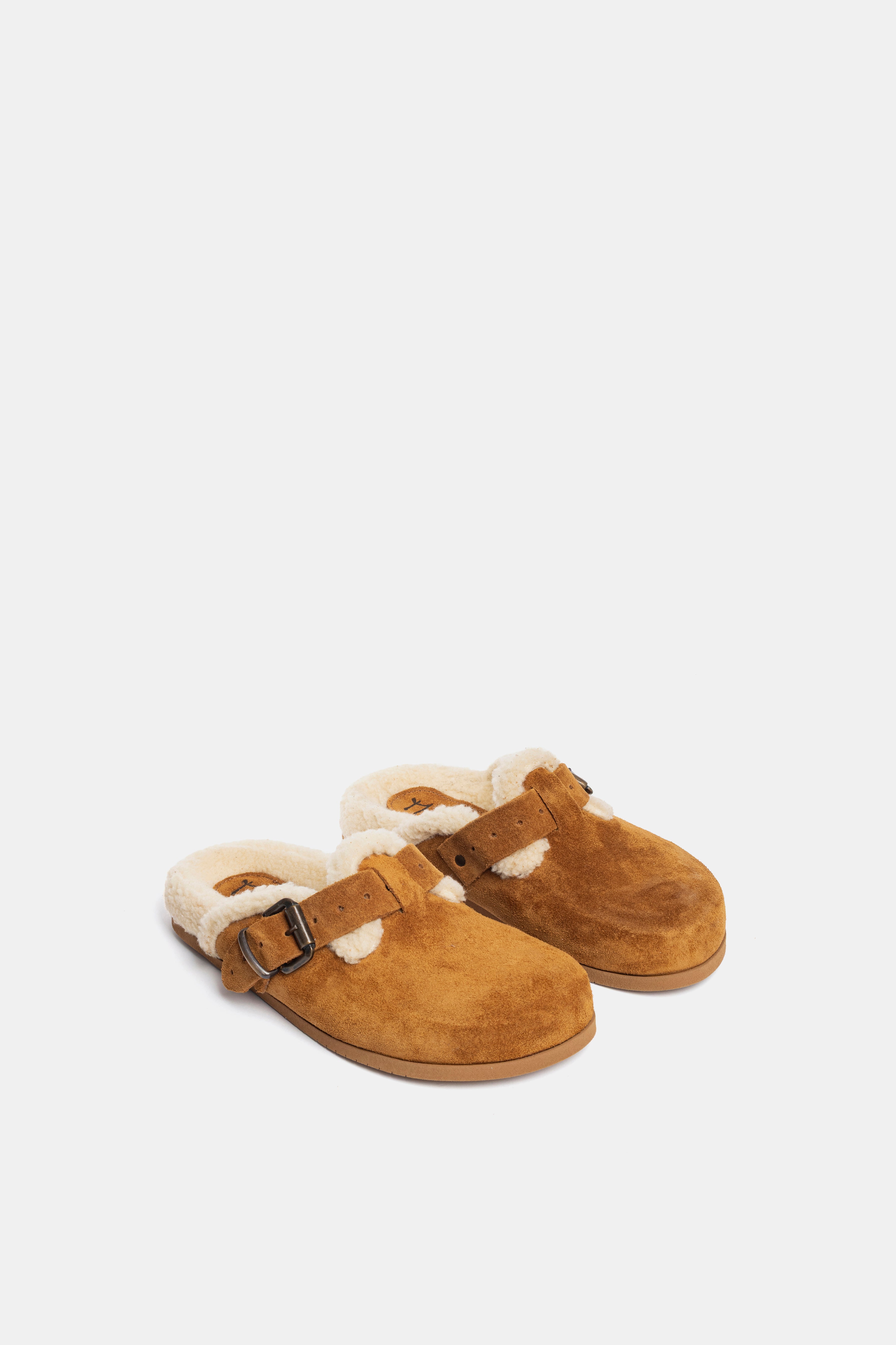 Sabot in camoscio cuoio FUS2469