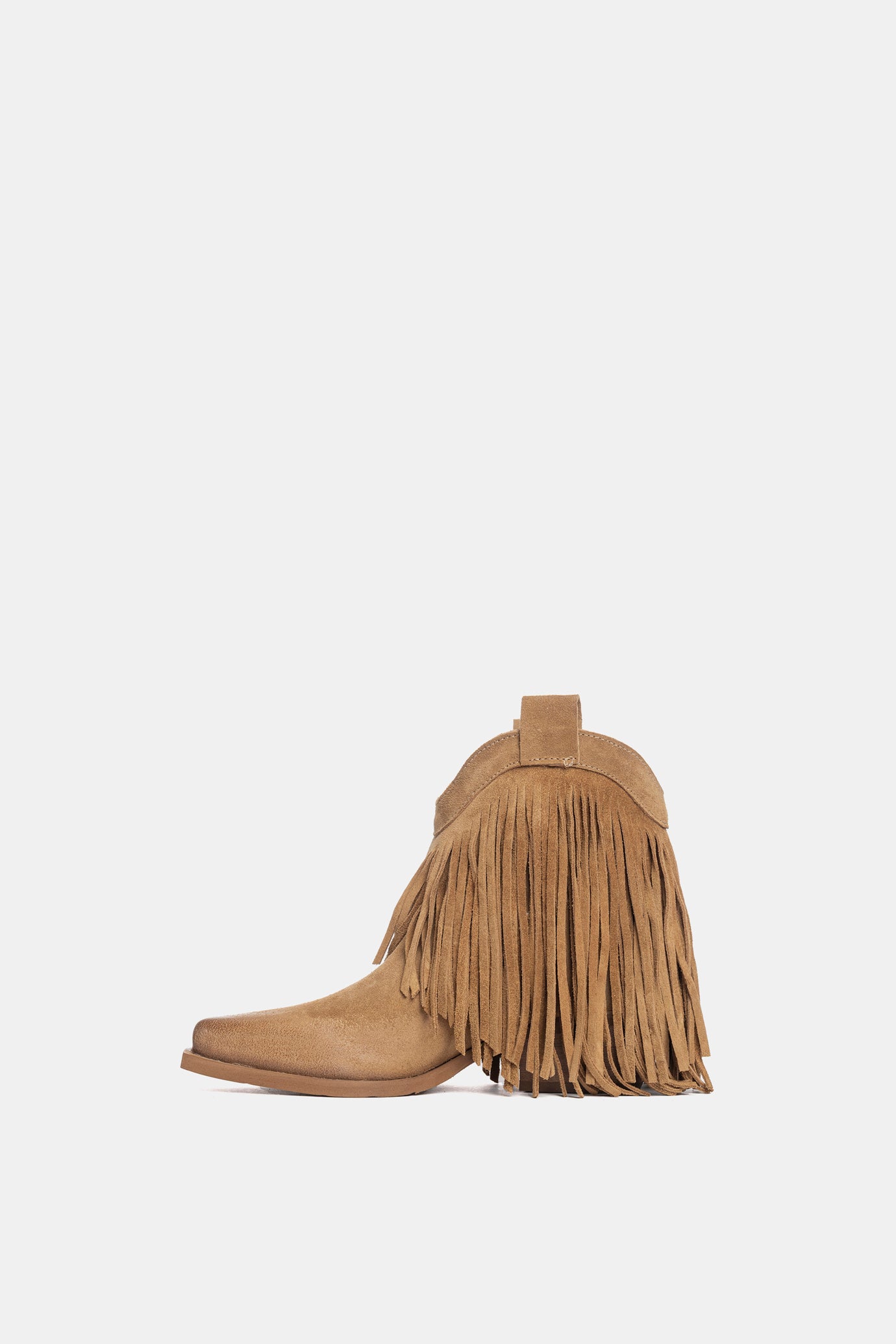 Camel Suede Texan Ankle Boots DX2020