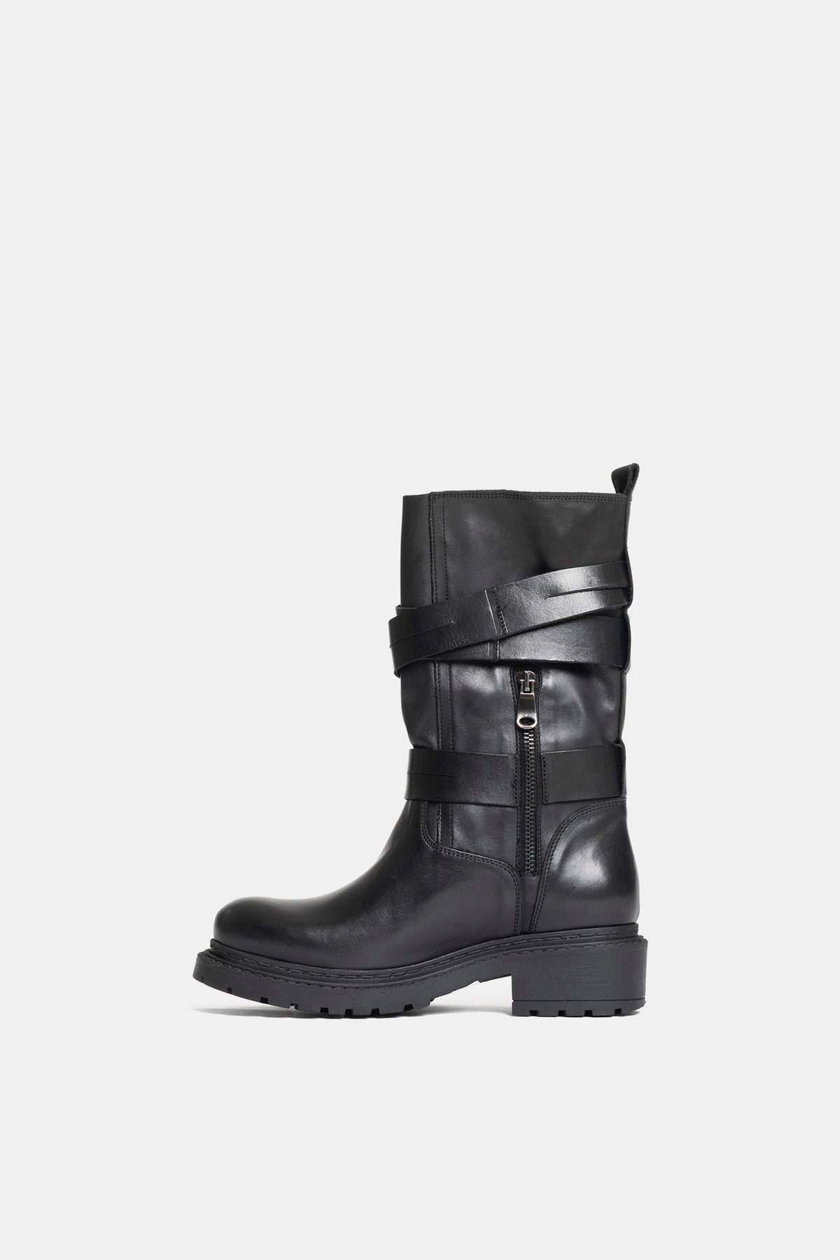 Stivali biker in vitello MA2554 - nero