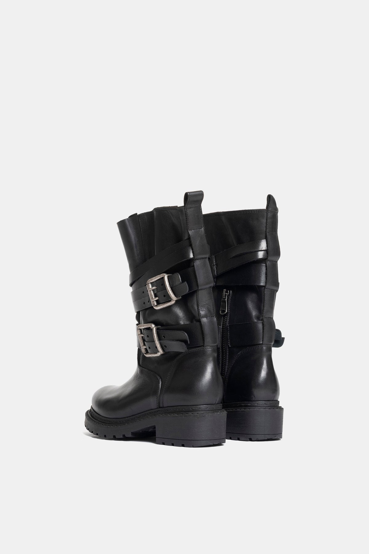 Stivali biker in vitello MA2554 - nero
