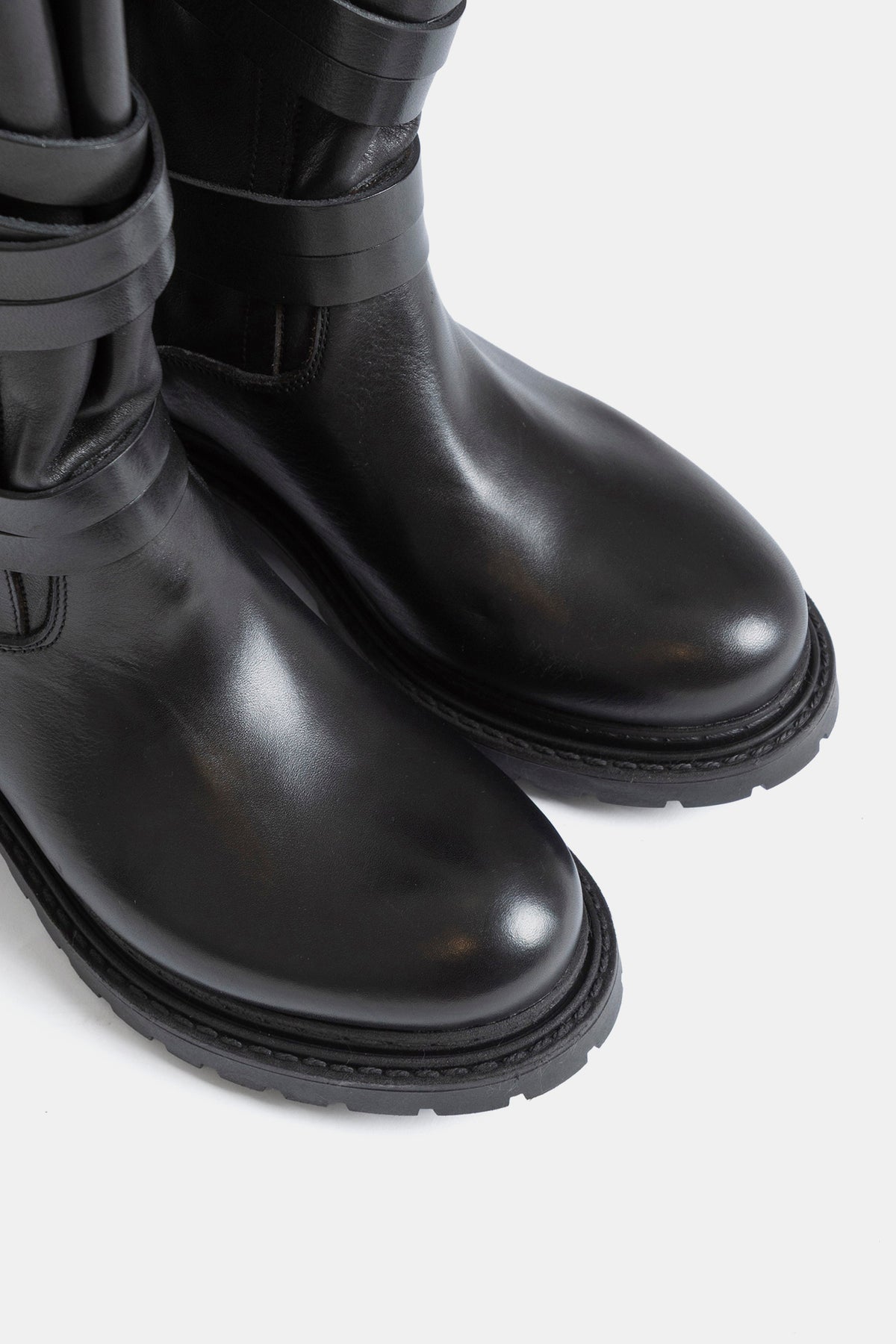 Stivali biker in vitello MA2554 - nero