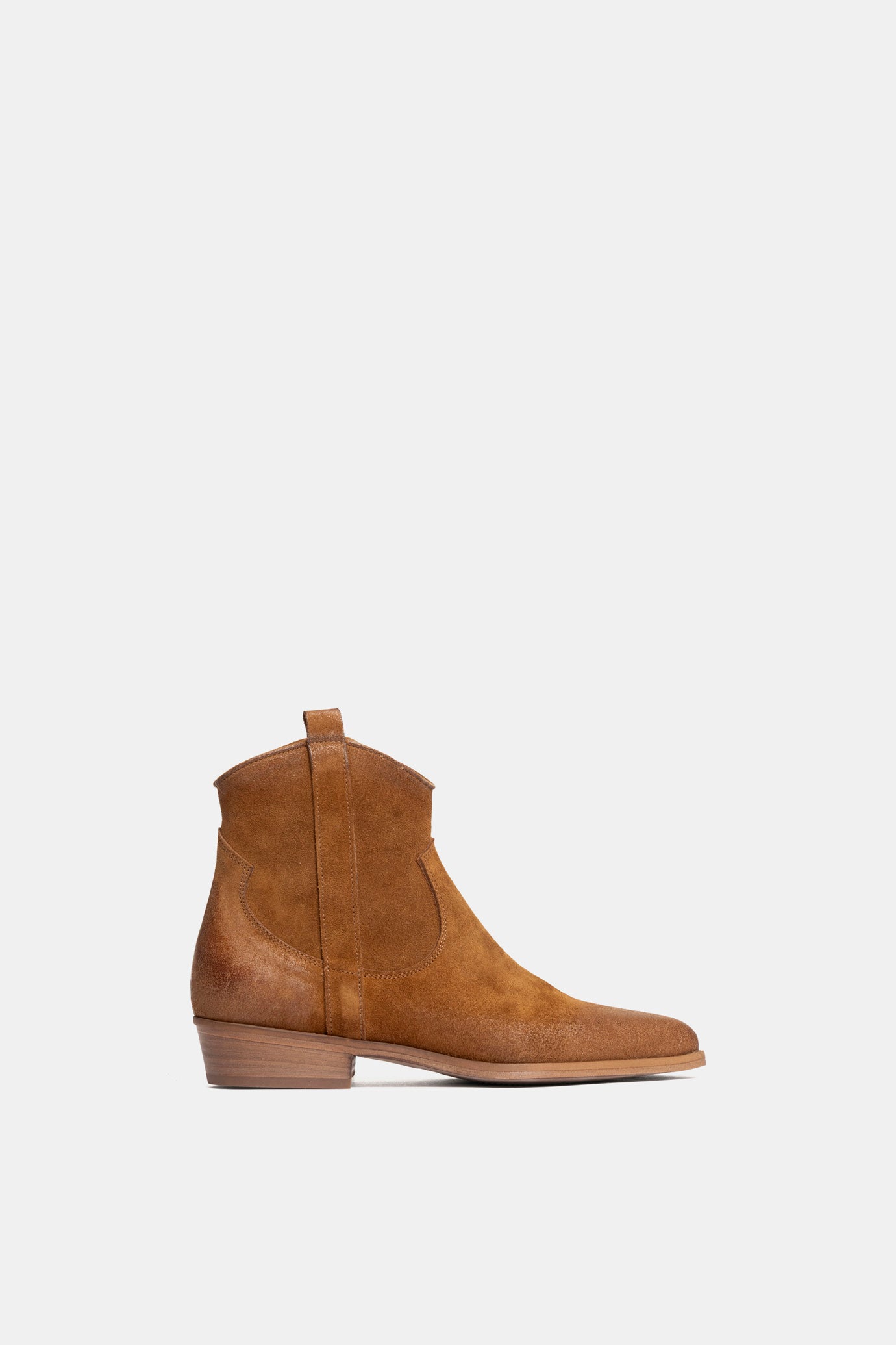 SF2537 Suede Texan Ankle Boots