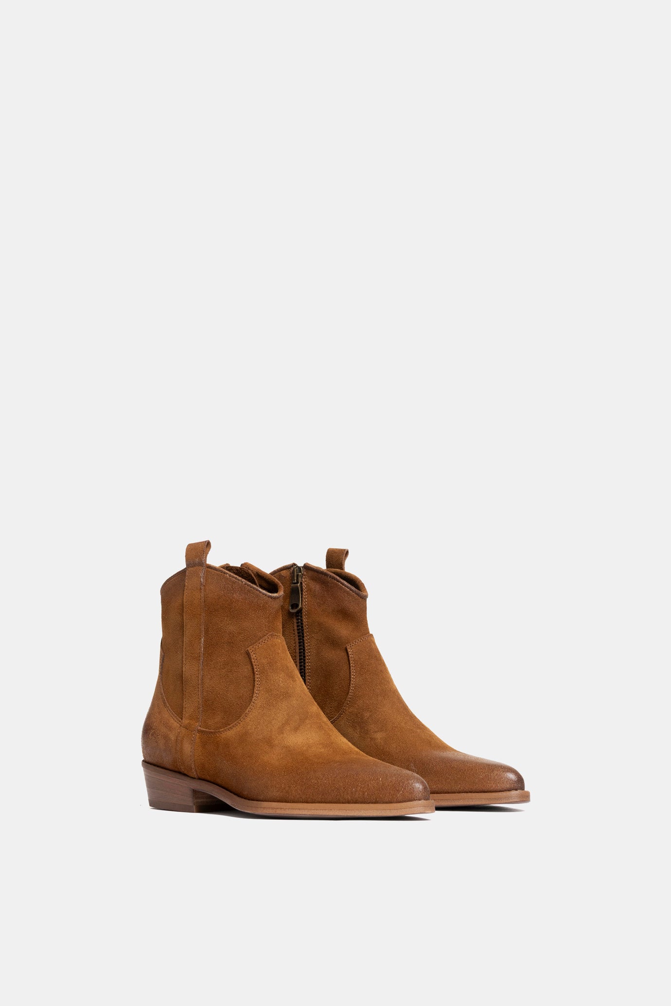 SF2537 Suede Texan Ankle Boots