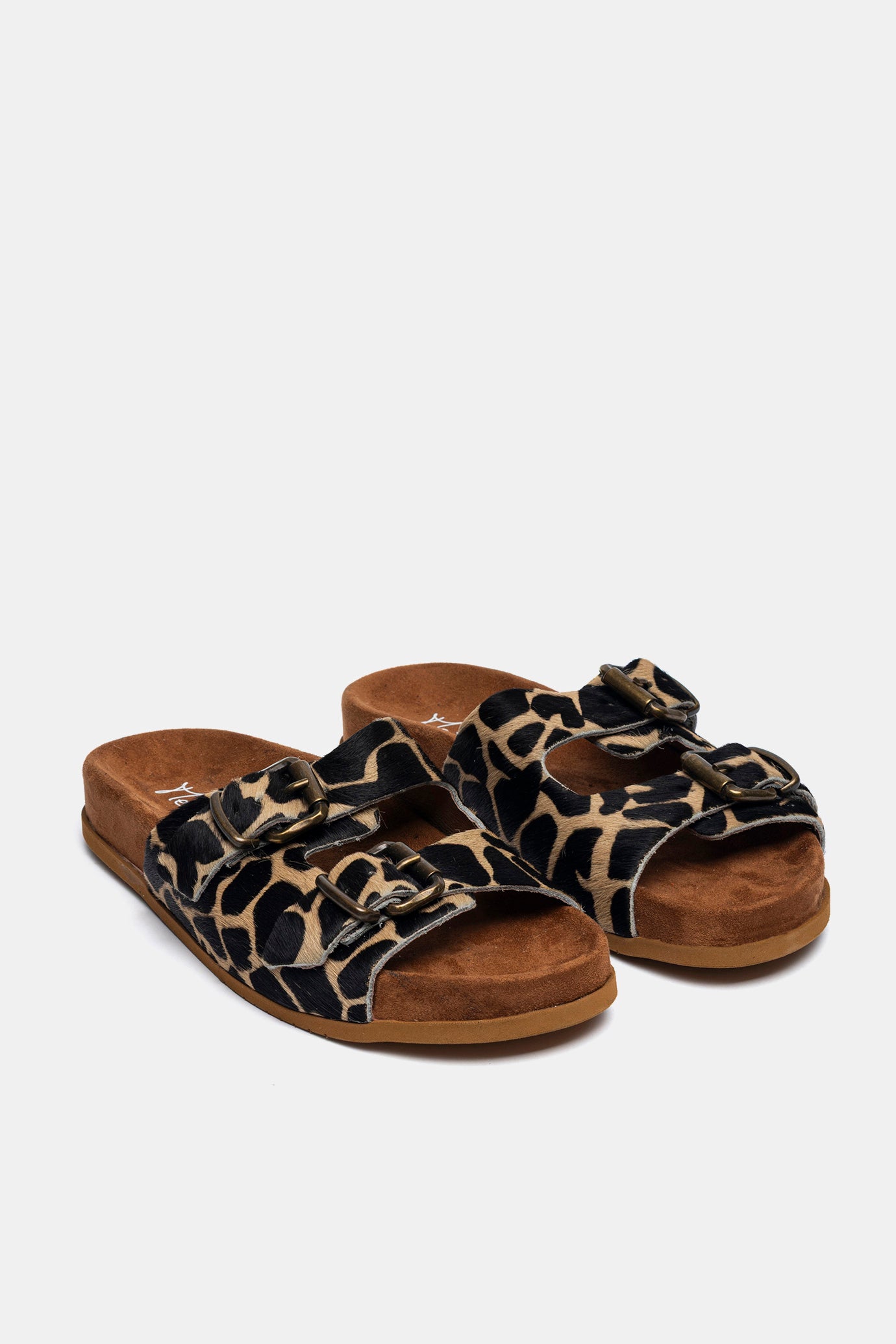 Sandale FUS1 Girafe en peau de poney