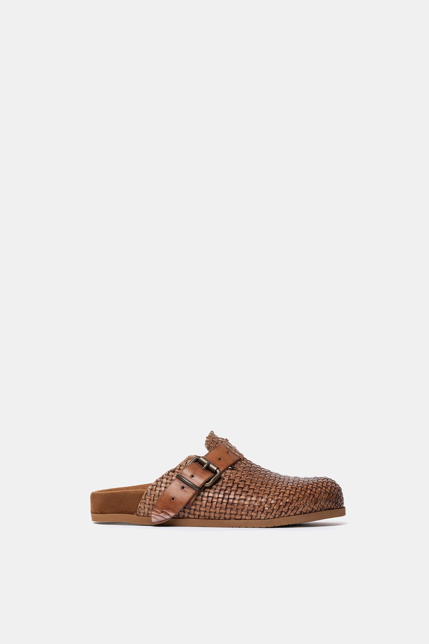 Sabot in vitello intrecciato cuoio FUS12