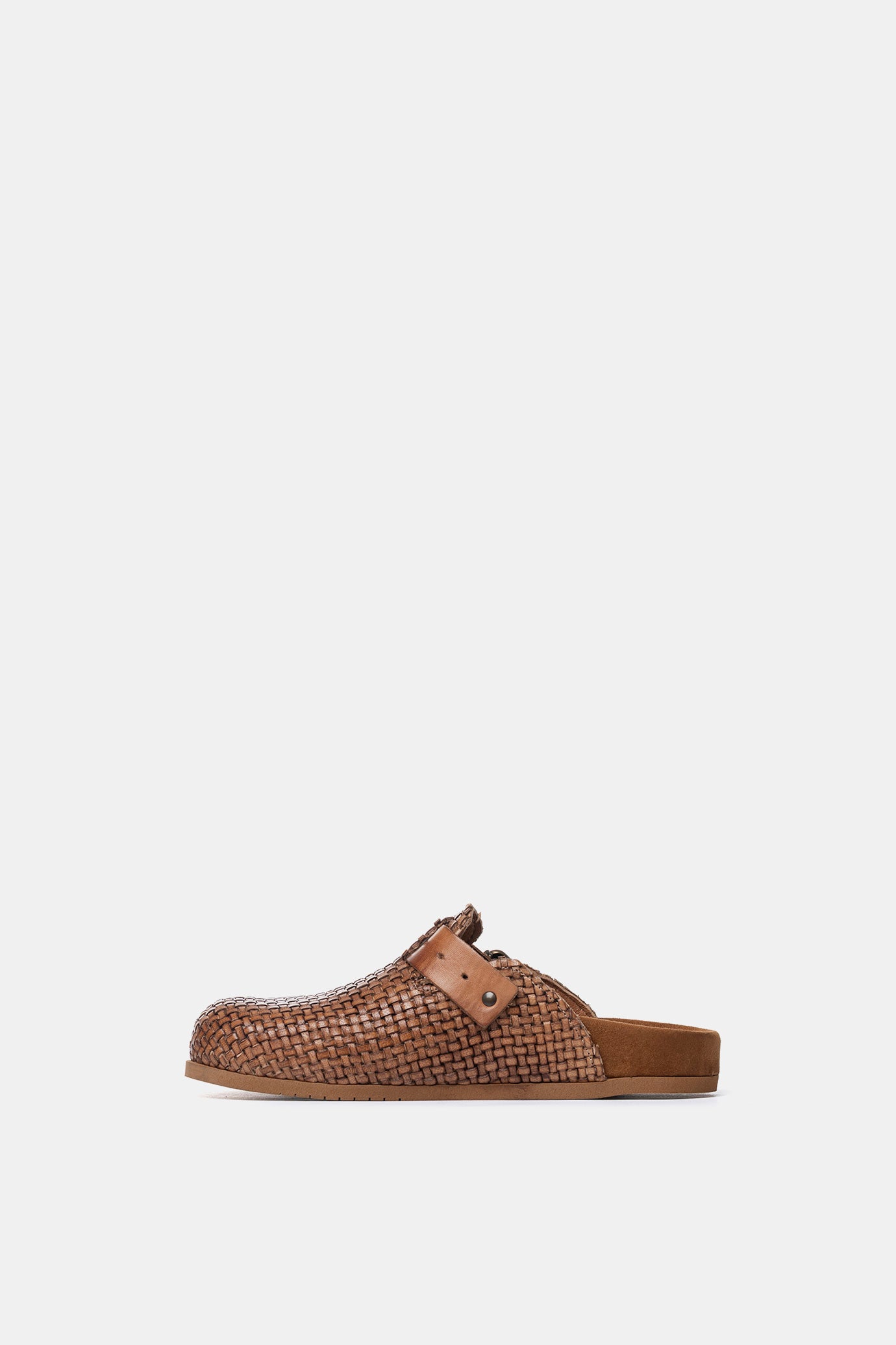 Sabot in vitello intrecciato cuoio FUS12