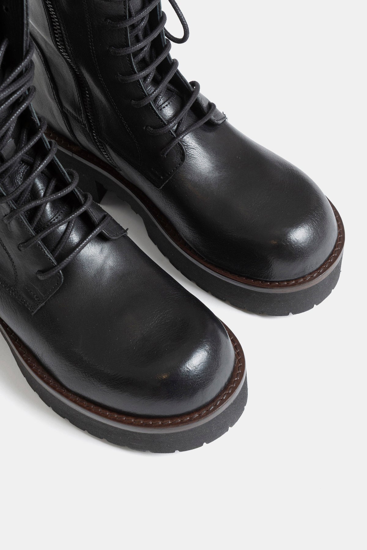 Stivali biker in vacchetta TAM2509 - nero