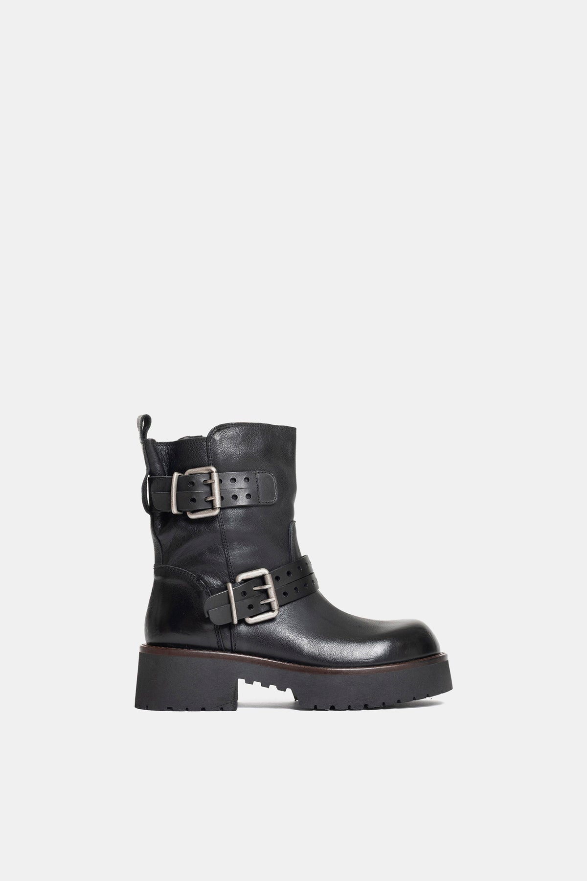 Tronchetti biker in vacchetta TAM2510 - nero