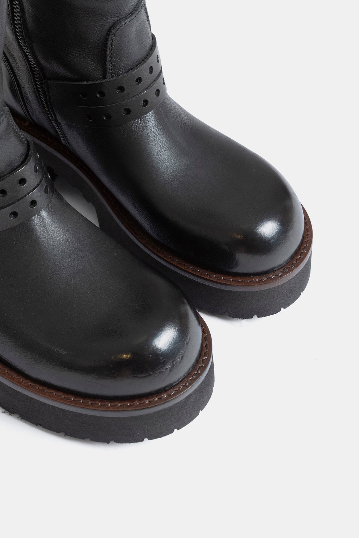 Tronchetti biker in vacchetta TAM2510 - nero
