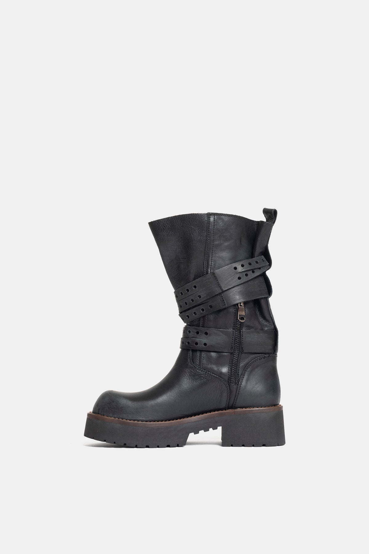 Stivali biker in vacchetta TAM2516 - nero