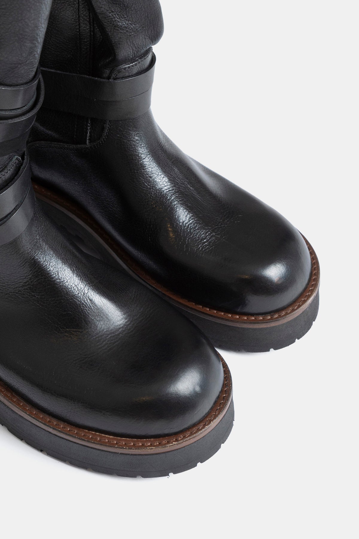 Stivali biker in vitello TAM2554 - nero