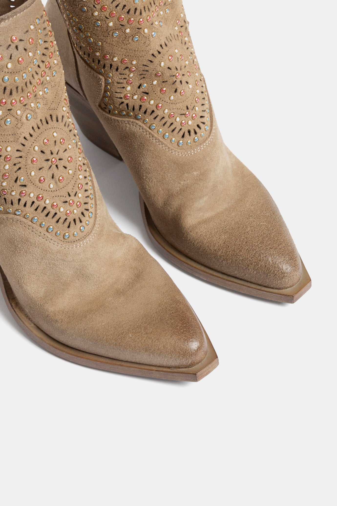 XD2403 Suede Texan Ankle Boots