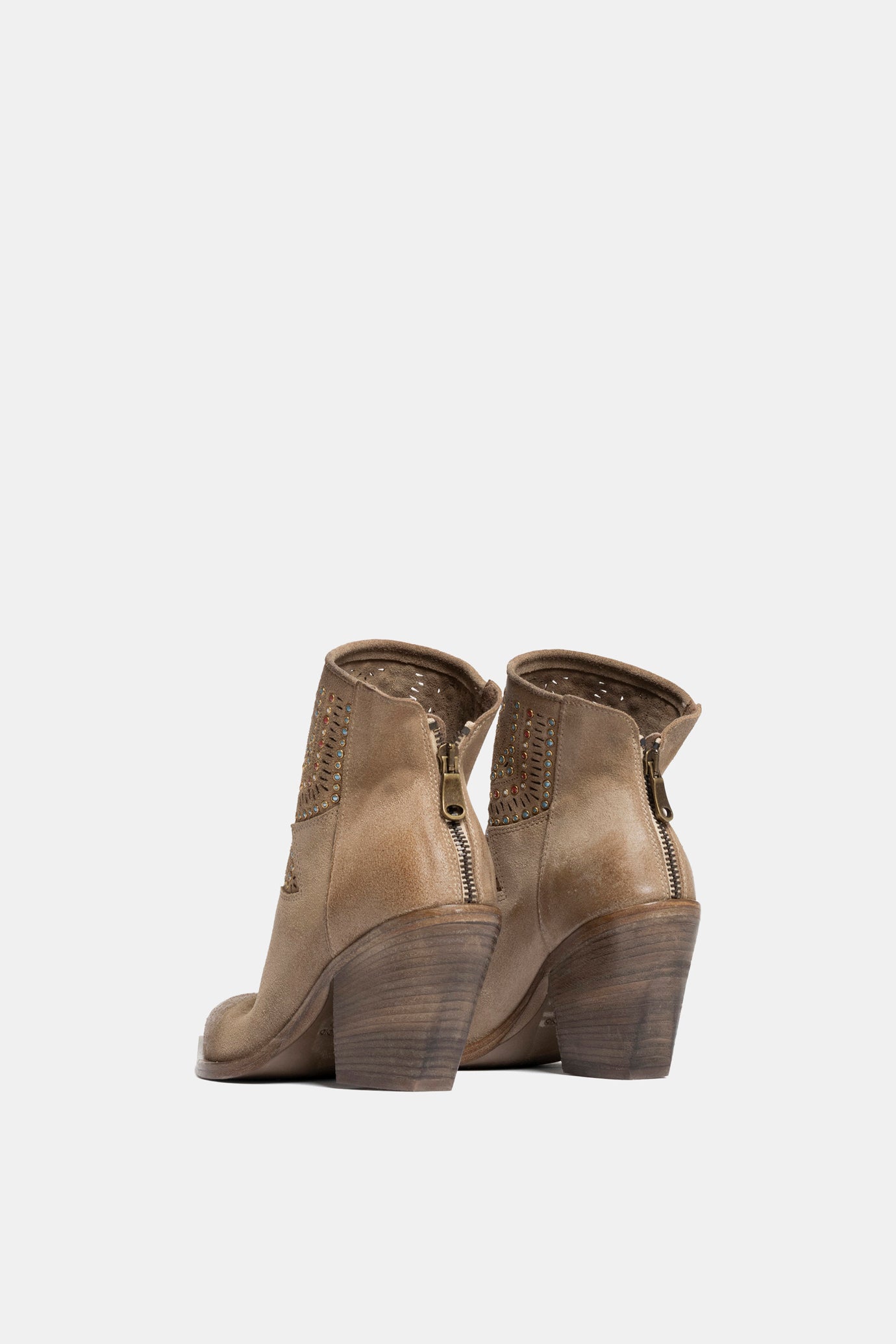 XD2403 Suede Texan Ankle Boots