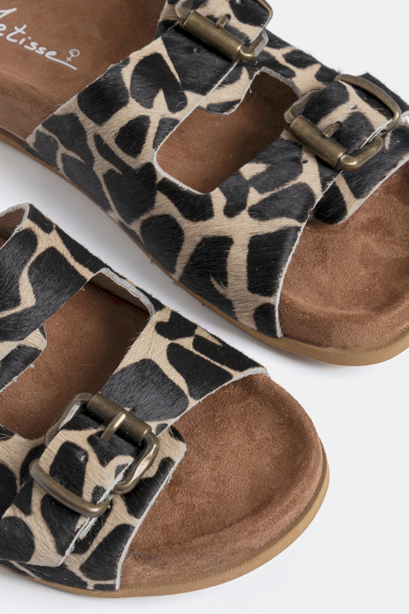 Sandale FUS1 Girafe en peau de poney