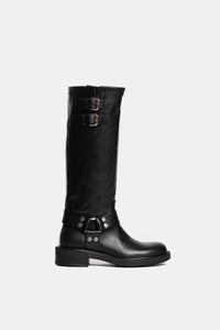 AK994 Black Calfskin Biker