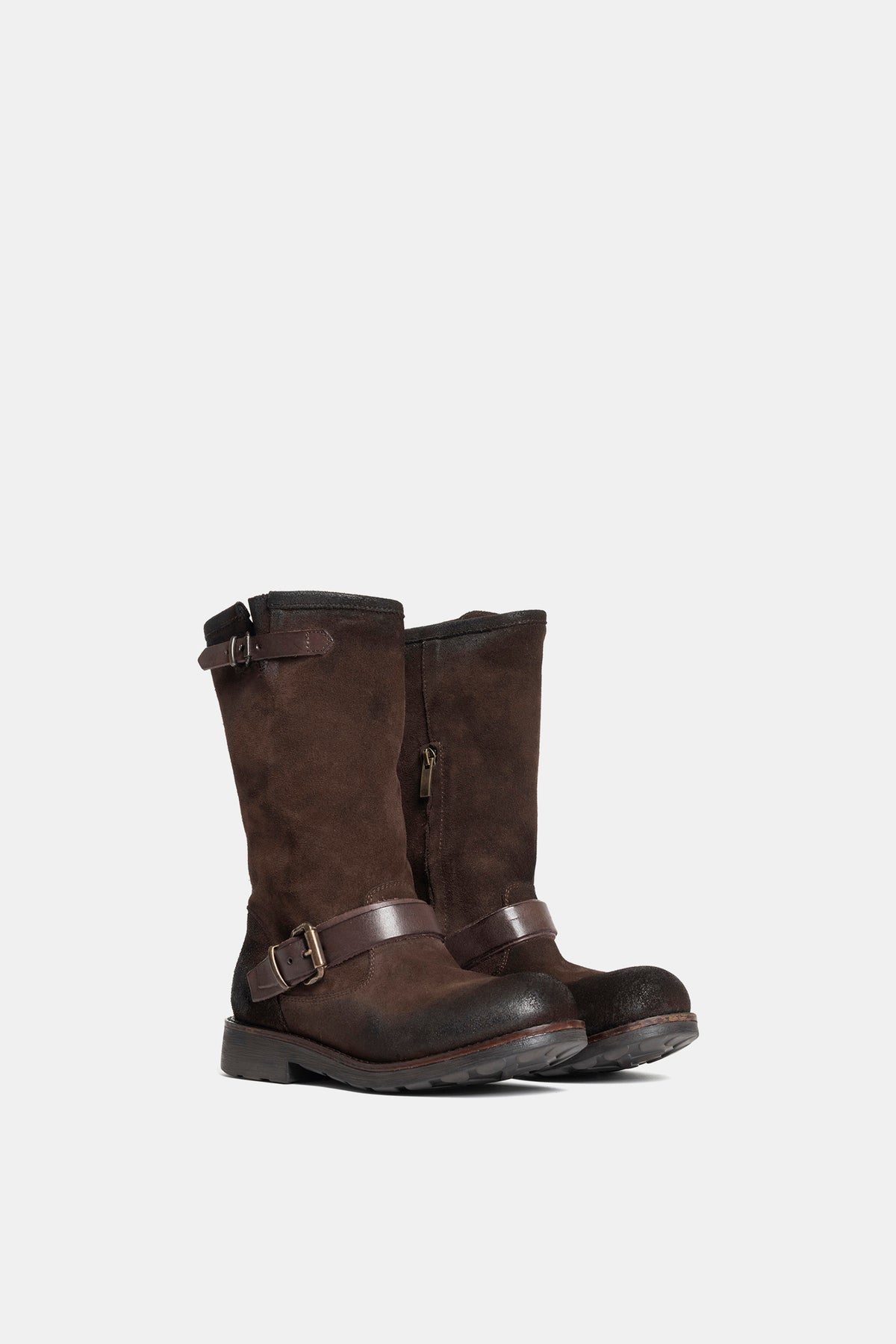Biker in camoscio BK80 - testa di moro