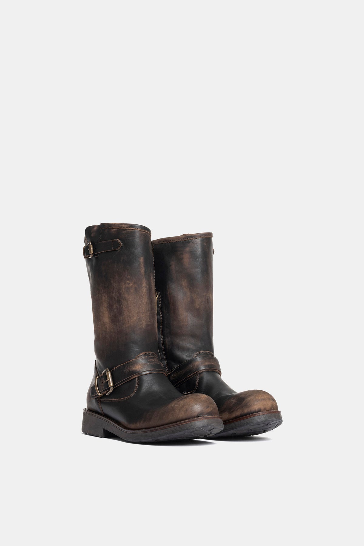 Biker in vitello vintage BK80 - testa di moro