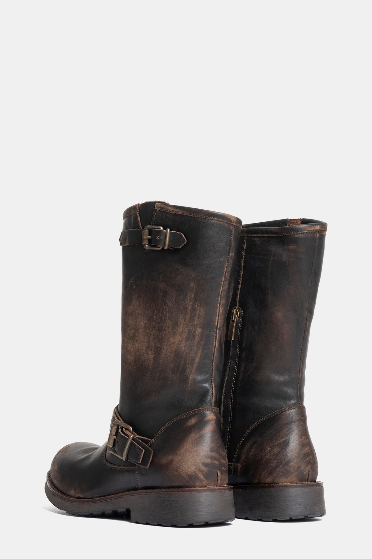 Biker in vitello vintage BK80 - testa di moro