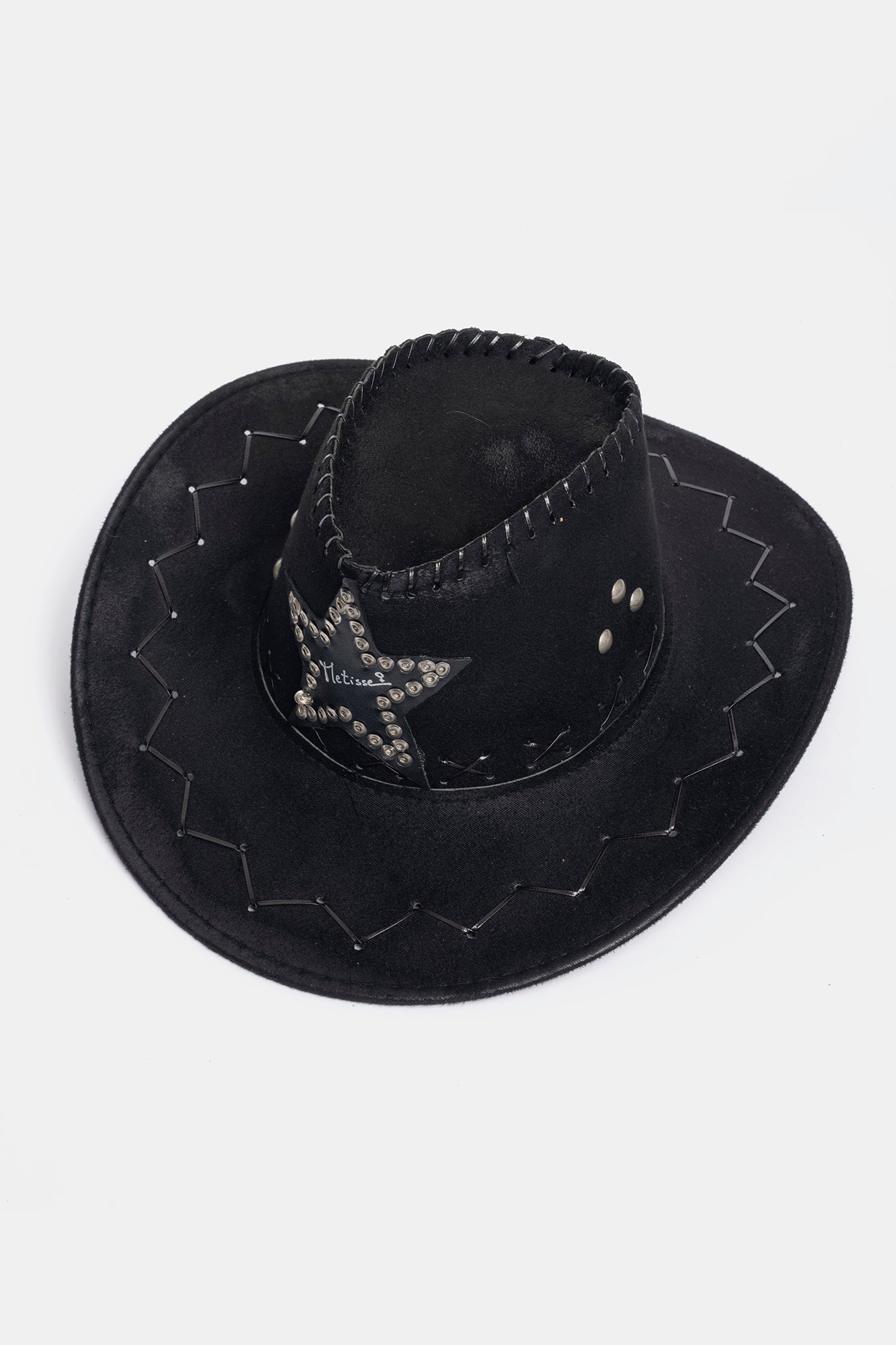 Cappello Cow Star in feltro nero
