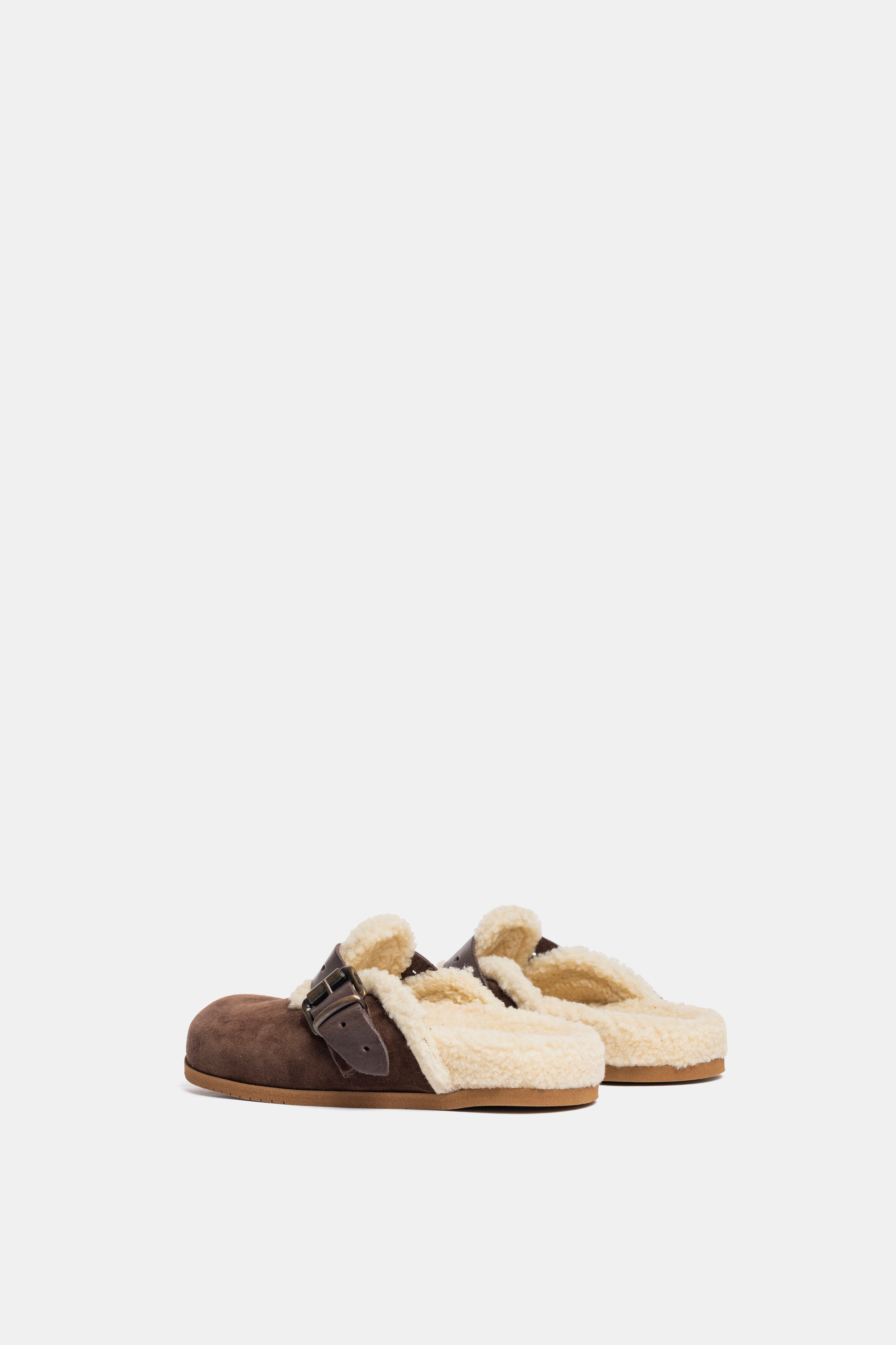 Sabot in camoscio testa di moro FUS2469