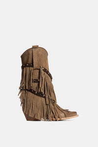 Dove Gray Suede Texan Boots DX2127