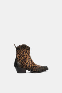 DX380 spotted leather Texan ankle boots