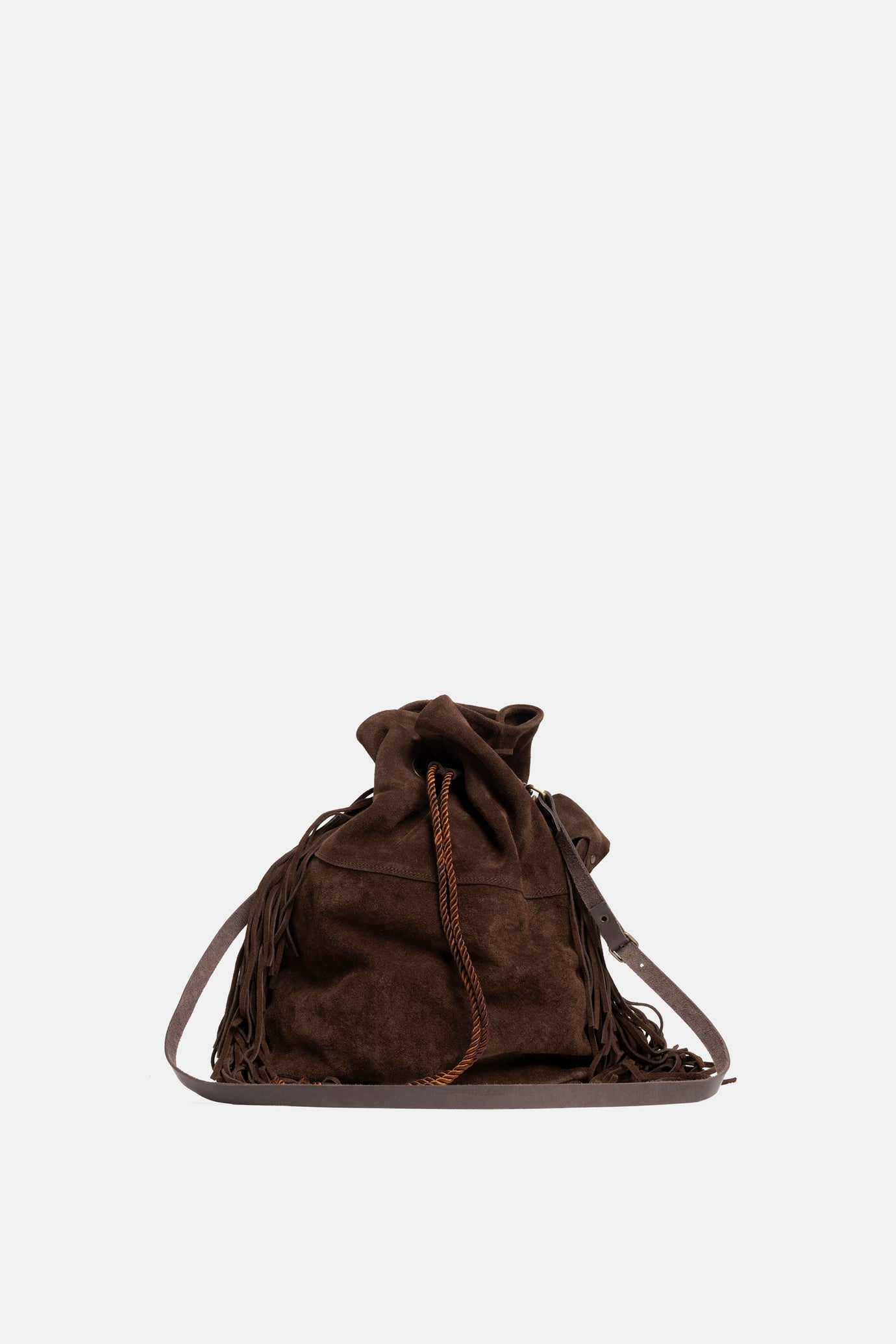 Lisbon bag in dark brown suede