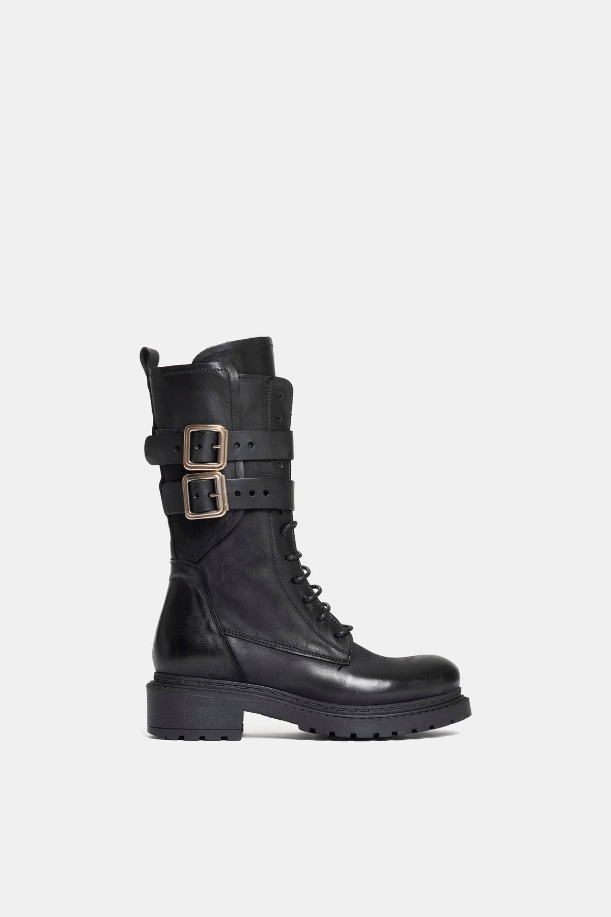 Stivali biker in nabuk MA2514 - nero