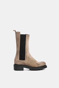 Dove grey suede ankle boots MA42