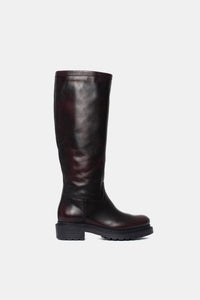 Biker calf burgundy MA672