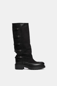 Biker in nabuk MA923 - nero