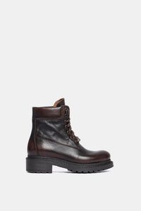 MA2174 dark brown calfskin biker boots