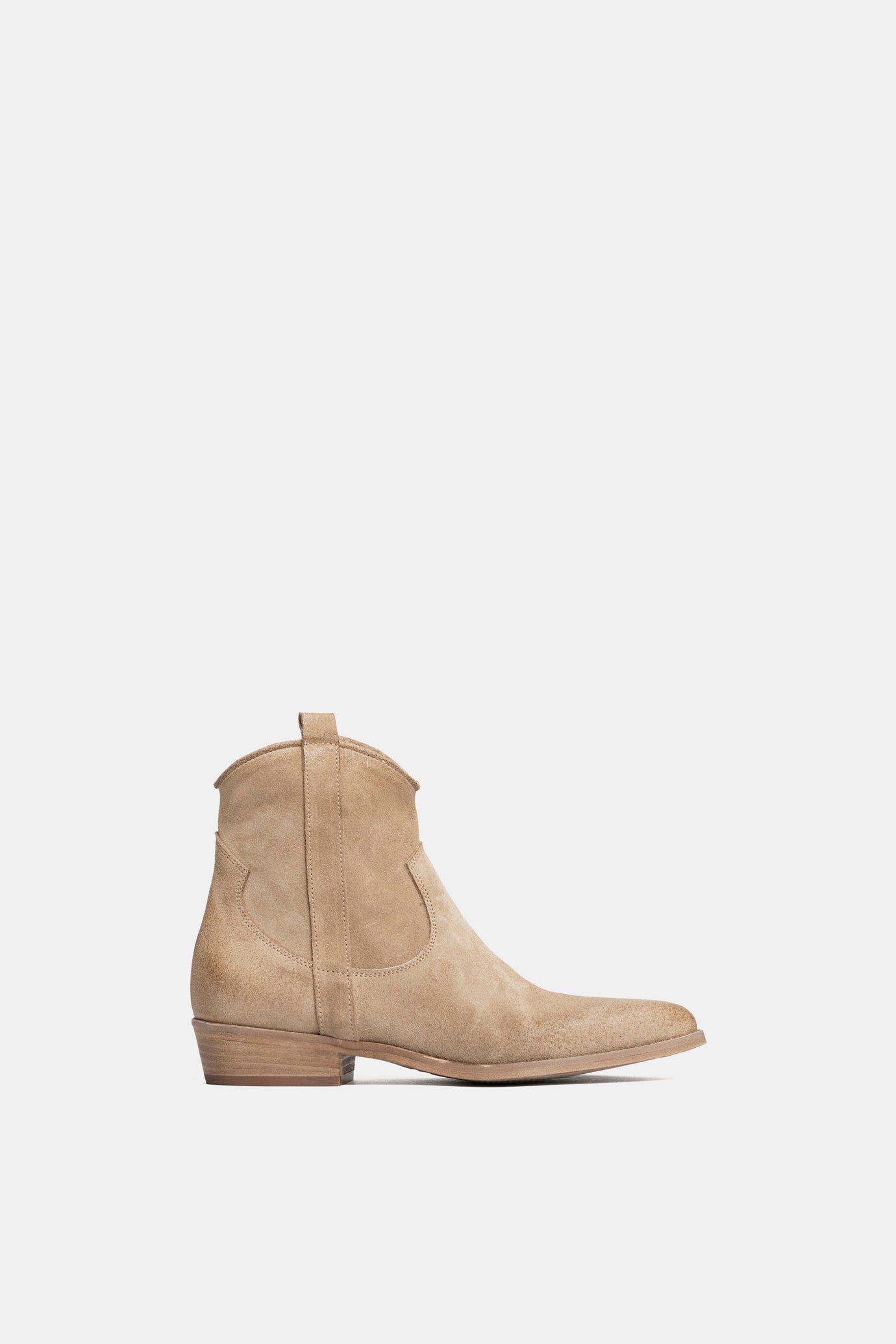 SF2537 Suede Texan Ankle Boots