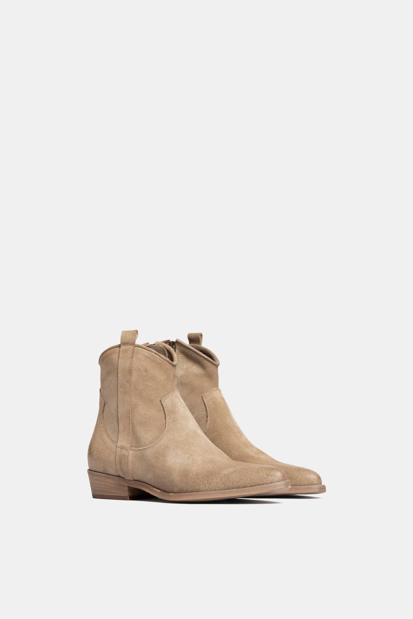 SF2537 Suede Texan Ankle Boots