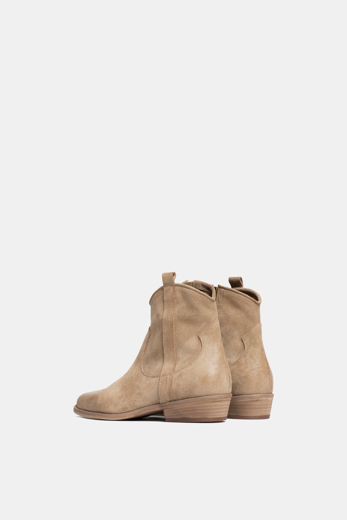 SF2537 Suede Texan Ankle Boots