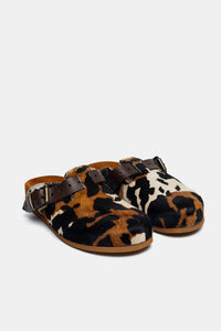 Sabot in cavallino mucca con pelo FUS5 - double