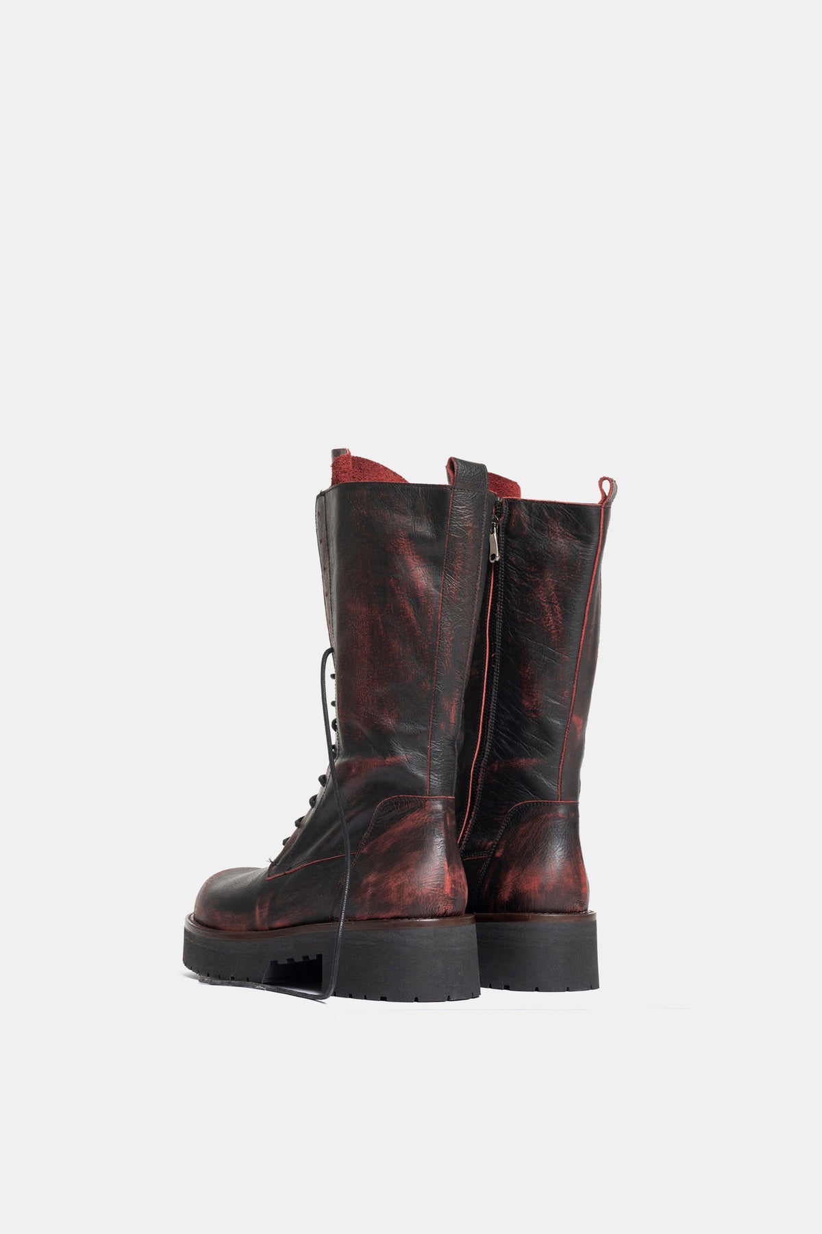 Stivali biker in asport vintage TAM2509 - bordeaux
