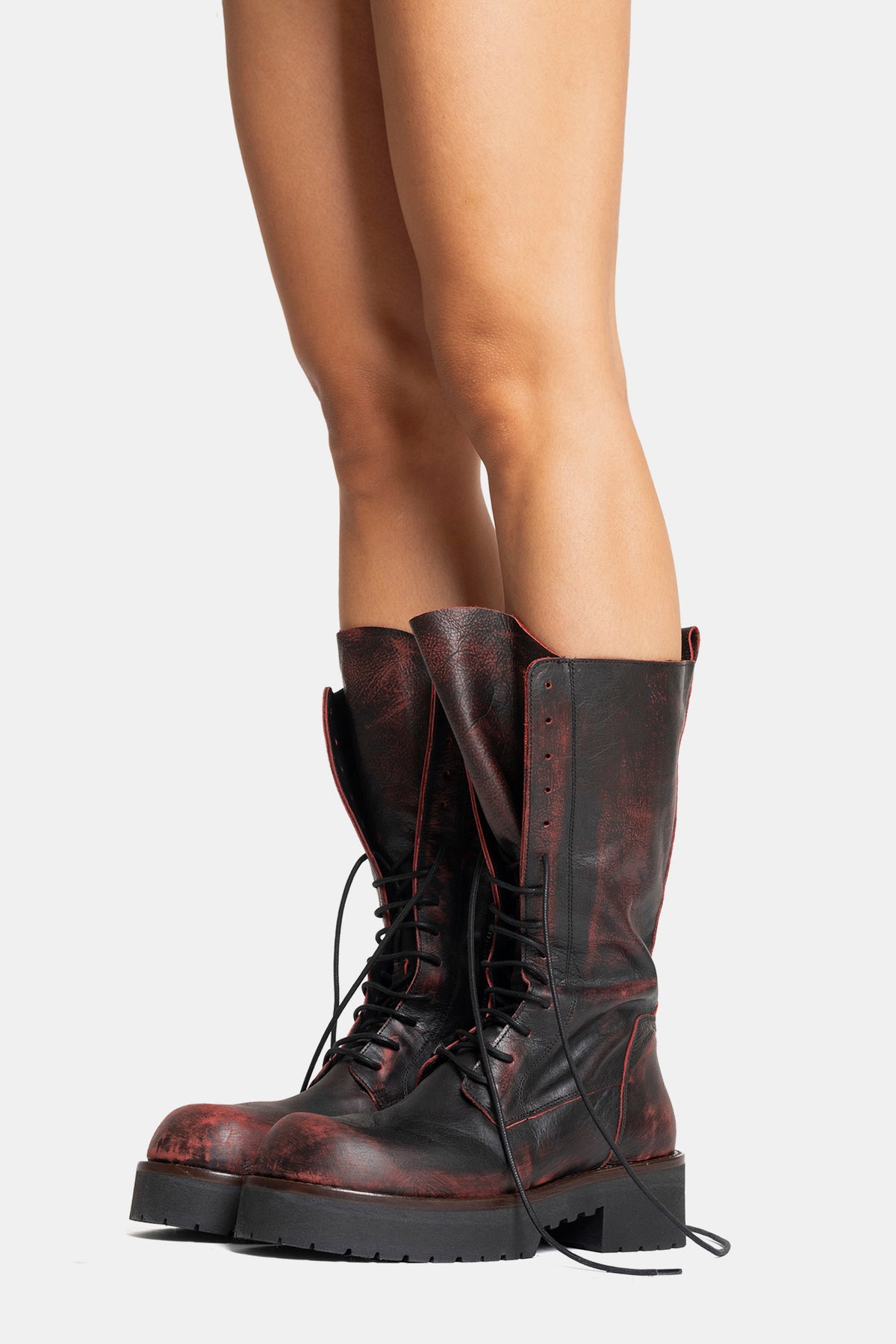 Stivali biker in asport vintage TAM2509 - bordeaux