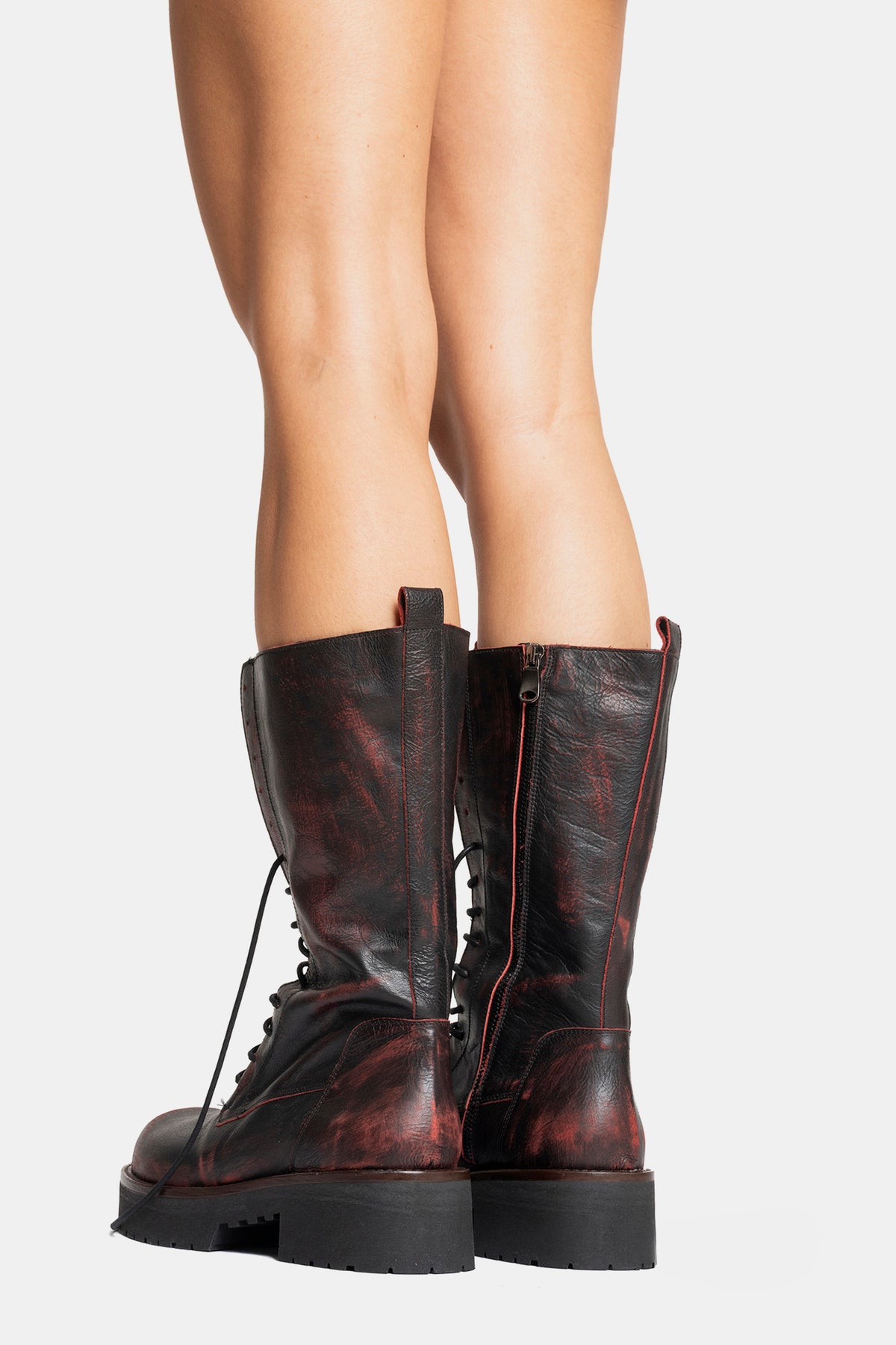 Stivali biker in asport vintage TAM2509 - bordeaux