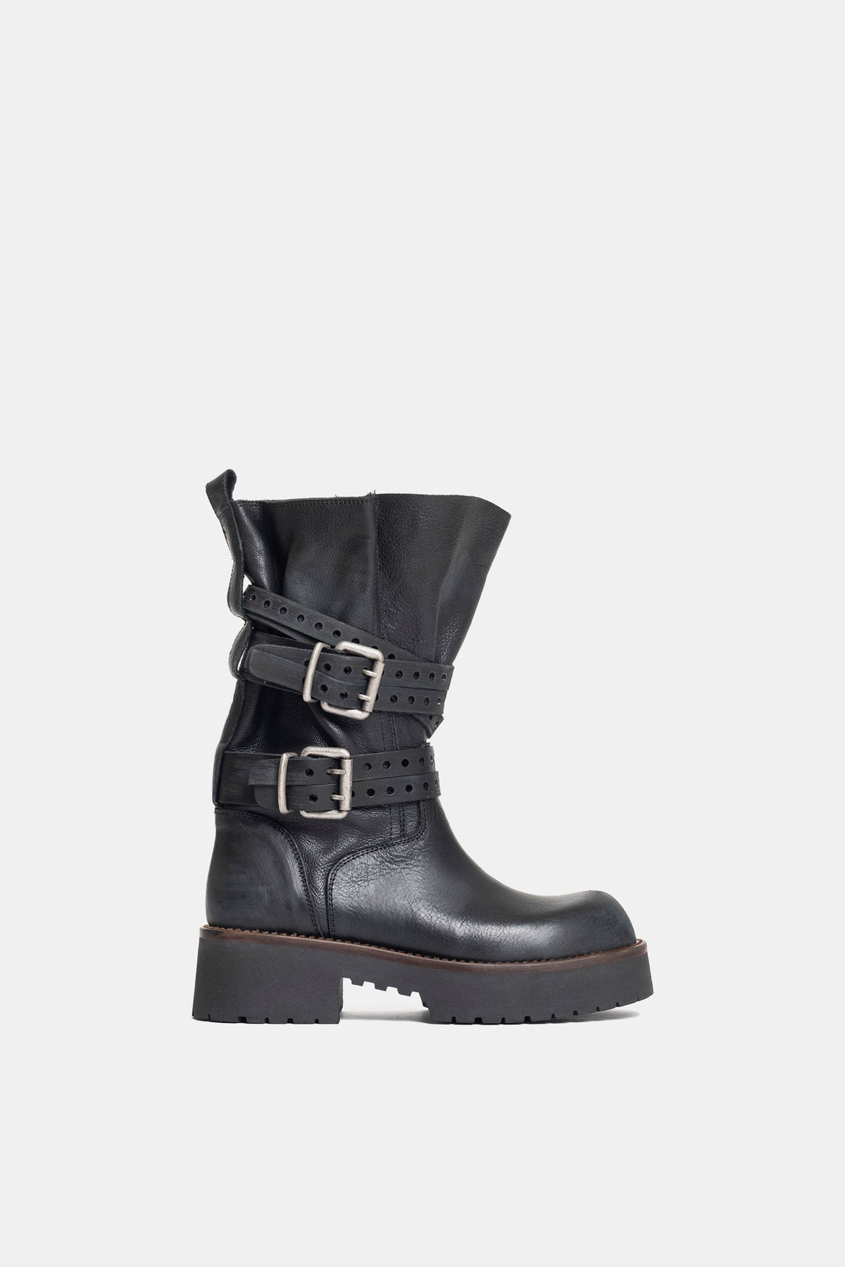 Stivali biker in vacchetta TAM2516 - nero