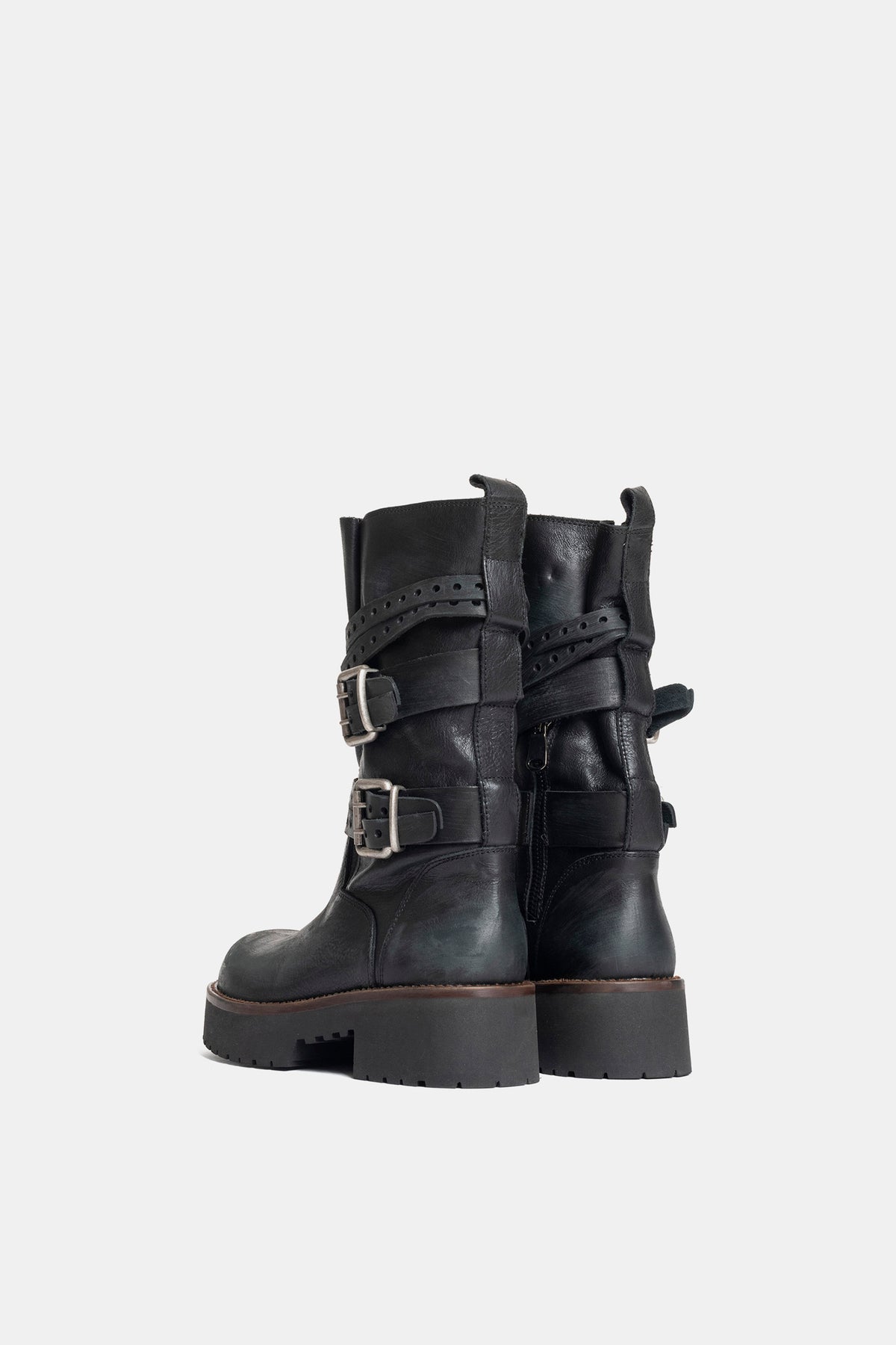 Stivali biker in vacchetta TAM2516 - nero