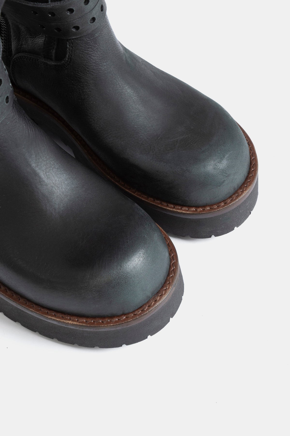 Stivali biker in vacchetta TAM2516 - nero