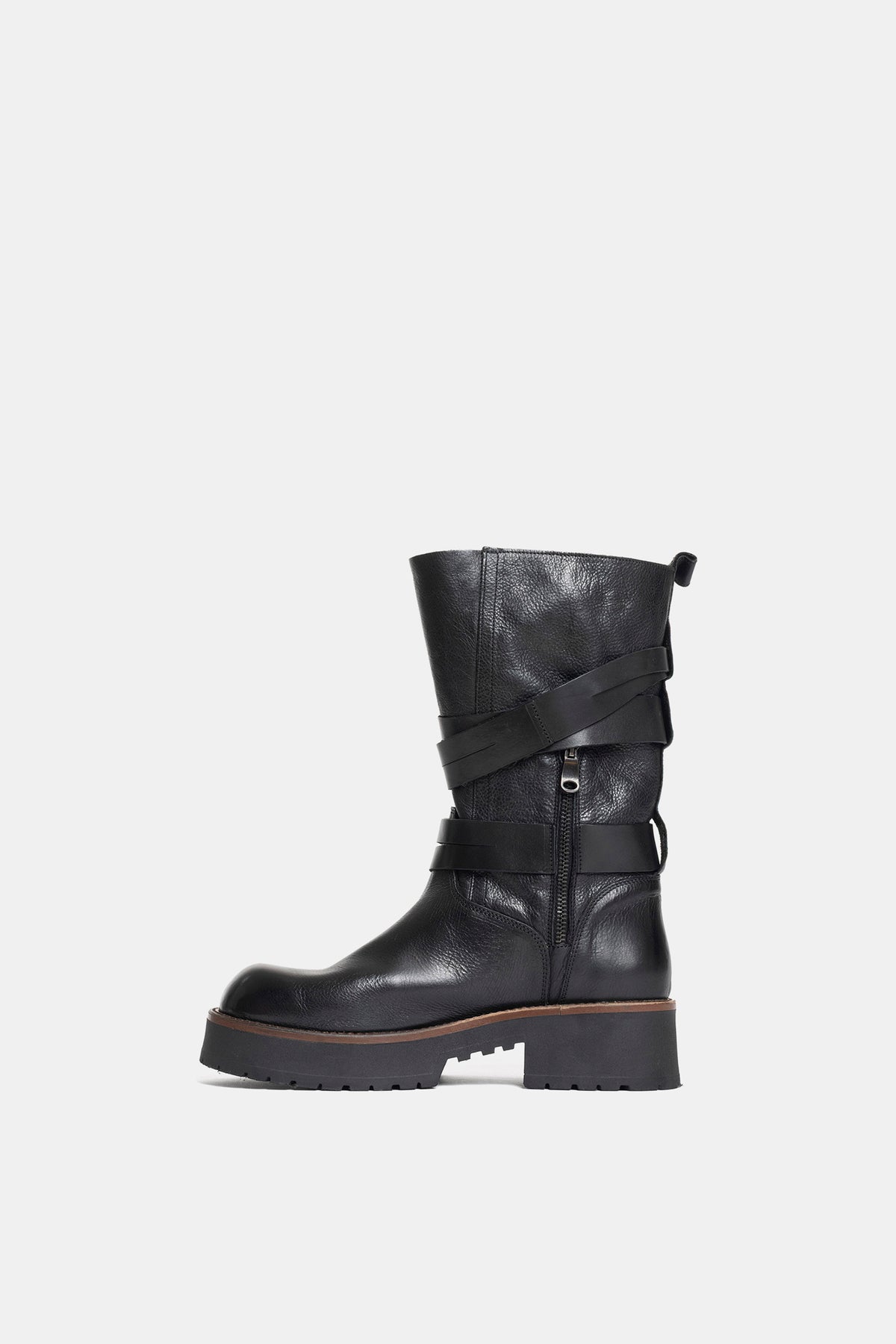 Stivali biker in vitello TAM2554 - nero