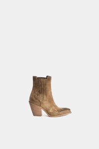 Dove grey suede beatles ankle boots XD917