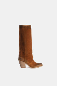 Suede leather tube boots XD961
