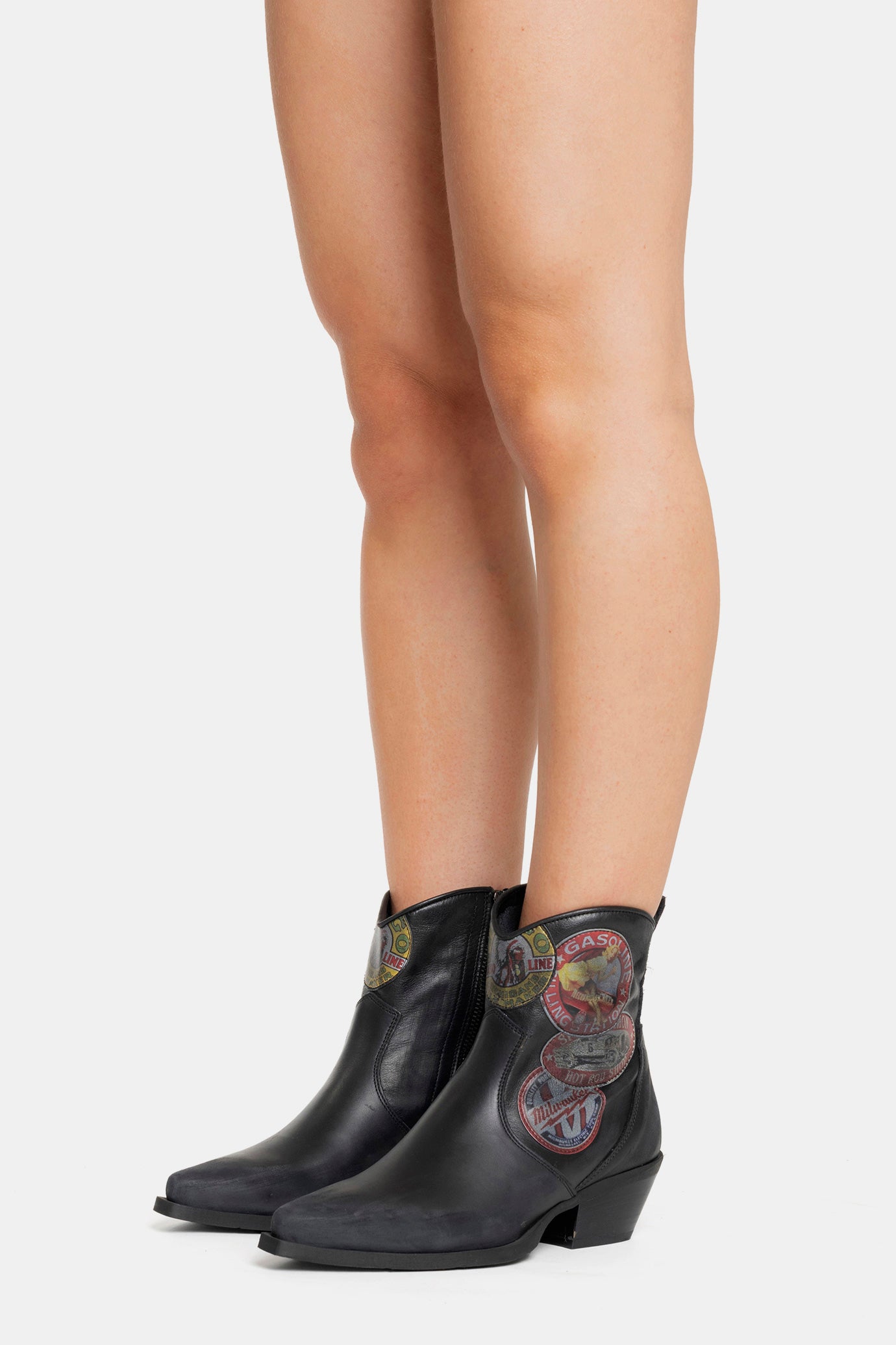 Bottines texanes en daim XD2403