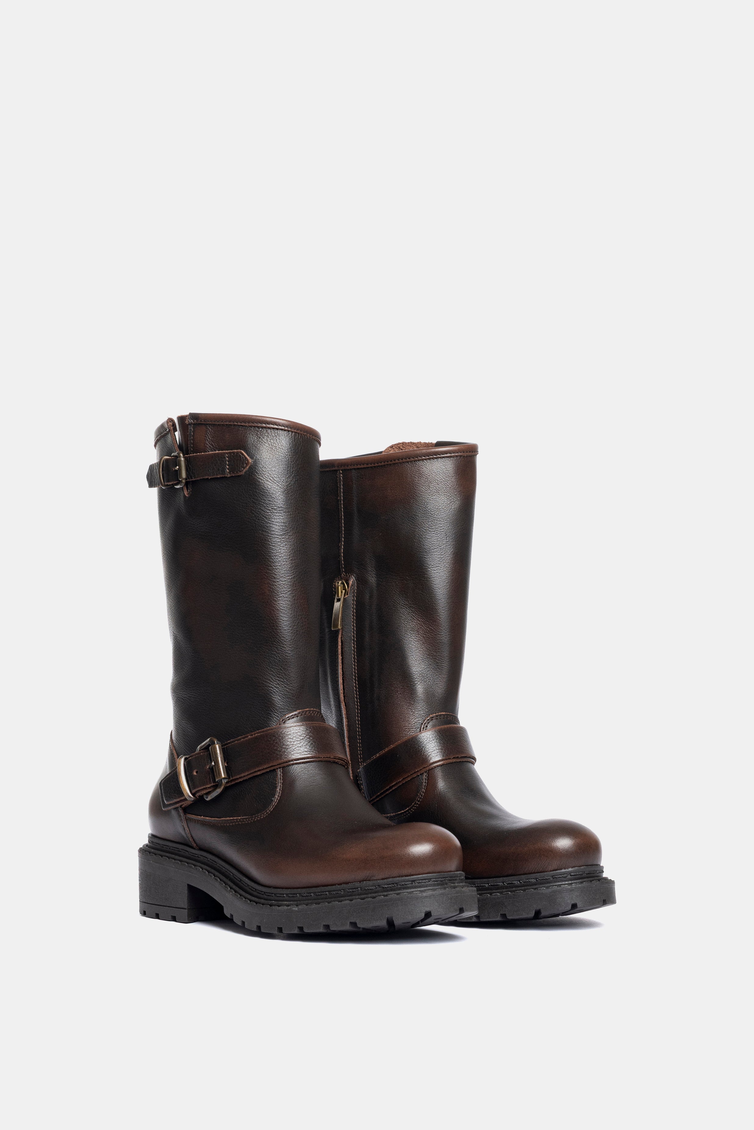 靴 Metisse BIKER DARK BROWN CALFSKIN MA644 Products