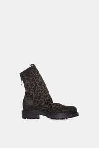 Tronchetti biker in camoscio stampato verdone MA05